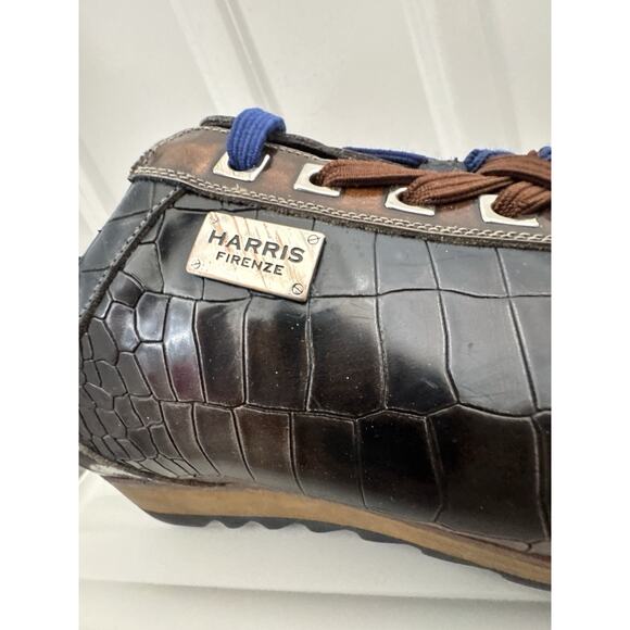 Harris Firenze Right Shoe Only Mens 9.5 Croc Embossed Leather Italy main image 5